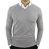 DUNQI Herren Sweatshirt Pullover Langarm Kent-Kragen Dicker Warme Basic Sweater Cardigans Strickhemd Langarmshirts Langarmhemd Herren Herbst Winter Casual Slim Fit Business Arbeitshemden U