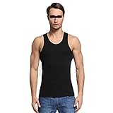 Trägershirts Herren Sommer Rundhals Slim Fit Tops Fitness Sport Workout Laufshirt Herren Einfarbig Lässig Basic Shirt Herren Atmungsaktiv Leicht Tankshirt H