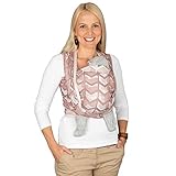 Hoppediz Bio Baby-Tragetuch ✓ inkl. bebilderter Bindeanleitung ✓ schadstoffgeprüft ✓ alle Trageweisen ✓ Jacquard-Webung ✓ kbA-Baumwolle | Design Amsterdam rose 4,60