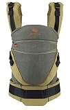 manduca Babytrage XT All-In-One/Cotton denim-olive/Babytrage für Neugeborene mit verstellbarem Steg, Bio-Baumwolle, mitwachsend für Babys & Kinder von 3,5 bis 20kg