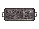 Rechteckiges Serviertablett (kleines Tablett, 33 cm, 14 cm) (schwarz)