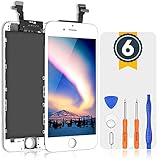 bokman Display Reparaturset kompatibel mit Weiß iPhone 6 (inkl. Glas, Retina LCD, Touchscreen), Passendes Profi-Werkzeug