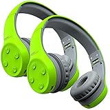 auvisio 2er-Set Over-Ear-Stereo-Headset für Kinder, Lautstärke-Begrenzung, BT5