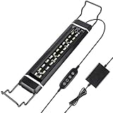 IREENUO Aquarium Beleuchtung, Timer Auto On/Off Aquarium Licht mit Ausziehbaren Halterungen, Dimmbare LED Aquarium Pflanzenlicht für 28-45cm/11-18 Tank