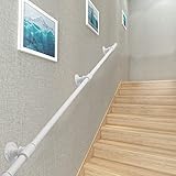 WL-ZZZ Treppen-Banister-Handlauf Modernes Weiß-Metall-Wasser-Rohr-Design-Treppenhaus-Geländer für Innenräume im Freien Handläufe Halterung Stützstange für Behinderte ältere Menschen (Size : 330cm)
