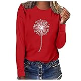 Damen T-Shirt Crop Top Langarmshirt Kurz Tops Slim Oberteil Strick Shirts mit Schnürung am Rücken Pullover Langarmshirt Casual Farbblock Rundhals Oberteil Mode Sexy Oversize Bluse Tunika Frauen Herb