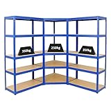 Mega Deal 1xEckregal und 2xSchwerlastregal Slim Elephant 180x90x45 von Proregal Fachlast 250+350 kg B