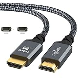 Twozoh HDMI 2.0 Kabel, 0,3 m, Hochgeschwindigkeits-geflochtenes HDMI auf HDMI-Kabel, unterstützt 4K/60HZ, 18 Gbit/s, 2.0a/2.0b/1.4a/2160p/1080p für PS5, PS4, PC, Projektor, Monitor, TV, Xbox
