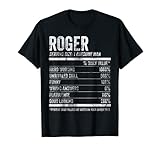 Herren Roger Nutrition Personalisiertes Namenshemd, lustige Fakten T-S