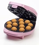 Bestron Cake-Pop-Maker im Retro Design, inklusive Cake-Pop-Butler, Gabel & 12 Cake-Pop-Sticks, 700 W, Farbe: R