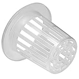 10Pcs Weißer Hydroponischer Korb, Breiter Lippe Pflanzkorb Tasse Runder Kunststoff Pflanzennetz Topf Leichter Schlitz Mesh Net Cup für Kinderg