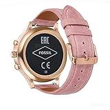 YOOSIDE Armband für Fossil Venture Damen Smartwatch,18mm Schnellverschluss Klassisch Leder Replacement Uhrenarmbänder für Fossil Q Venture 3/4 HR 4, Fossil Damen Sport(Rosa)