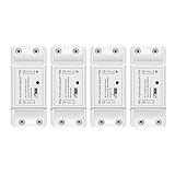 4 Pack Smart Switch Intelligenter Schalter Arbeiten Sie mit Alexa (Echo, Echo Dot)/ Google Home APP Fernbedienung wifi Switch Countdown Timer für iOS