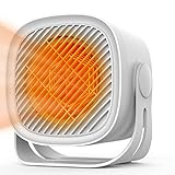 Elektroheizkörper Kleiner Lüfter Heizung Haushalt 220V Heizung Desktop Elektrische Calefaktor Tragbare Wärmer Maschine Winter Büro Schlafzimmer Warme Luftgebläse (Color : White, Size : 13cm)