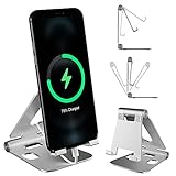 Handy Ständer Verstellbar, Faltbar Phone Stand, Multi-Winkel Handyhalterung für Smartphone, Universal Silb