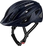 ALPINA Unisex - Erwachsene, HAGA LED Fahrradhelm, indigo matt, 55-59