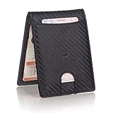 Kronenschein® Herren Geldbörse mit Geldklammer Portemonnaie klein Geldbeutel Männer Portmonee RFID Portmonaise Slim Wallet Geldtasche Brieftasche Kreditkartenetui Kartenetui Geldclip