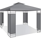 KESSER® - Pavillon 3x3m wasserabweisend UV-Schutz 50+ Metall Gestell Partyzelt Gartenzelt Luxus Gartenpavillon 9m² Festzelt, G