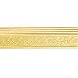 WONCT Selbstklebende Fußleisten-Ecklinien-Aufkleber, 3D-Tapetenrand, Wandleisten-Sockelleisten(L,Gold)