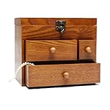 Jewelry box Schmuckkästen Schmuckschatulle aus Holz Multi-Layer-Ablagebox im europäischen Stil einfache Schmuckschatulle Schmuck Aufbewahrungsbox aus Massivholz Aufbewahrungsbox