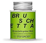 Bruschetta grüne Olive von STAY SPICED ! Mediterrane Gewürzmischung I Verpackt in 170 ml Weißb