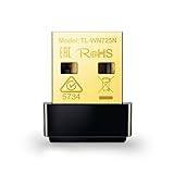 TP-Link TL-WN725N Nano USB WLAN Stick Adapter (bis zu 150Mbit/s, Nano Größe, Soft AP, geeignet für Windows 10/8.x/7/XP, Mac OS 10.9~10.13, Linux) schw