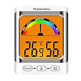 ThermoPro TP52 digitales Thermo Hygrometer Innen Raum Thermometer mit Schimmelalarm Temperatur und Luftfeuchtigkeitmessgerät für Raumklimakontrolle, Max/Min Funk