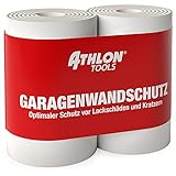 ATHLON TOOLS 2X FlexProtect Garagen-Wandschutz - je 2 m lang - Extra Dicker Auto-Türkantenschutz, Selbstklebend, Wasserabw