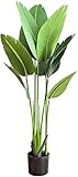 dtkmkj 47 Zoll Künstliche Baumblätter Tropische Pflanze Faux Leaf Gefälschte Palmwedel, für Wohnzimmermantel, Fensterleiste, Foyer gefälschte Pflanzendek