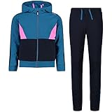 CMP Mädchen Stretch Fleece Tracksuit Set Sweatshirt Pant, Lake, 104