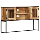 YOPOTIKA TV Ständer TV-Konsolentisch für Schlafzimmer Wohnzimmer, Bauernhaus Entertainment Center Aufbewahrungsschrank mit Regal TV-Schrank 120x30x75 cm Altholz M