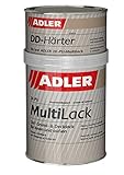 ADLER Fliesenlack glänzend Weiß - 1kg inkl. Härter - Hochwertige Fliesenfarbe mit hervorragenden Hafteigenschaften für diverse Untergründe, Grund- und Decklack