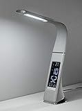 casa NOVA Tischleuchte LED SWING grau (BHT 8x48x6 cm) BHT 8x48x6 cm grau Tischleuchte Tischlampe Klemmleuchte Schreibtischleuchte Schreibtischlamp