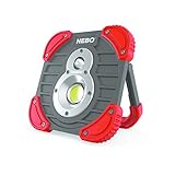 NEBO Tango Arbeitslicht und Powerbank - Schwarz und Rot, Länge: 45 mm Breite: 148 mm Höhe: 148
