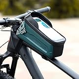 UAAA Fahrrad Rahmentasche, Handy Touchscreen Fahrradtasche Wasserdicht Sonnenblende und Große Aufbewahrung für Radfahren Mountainbike Lenk