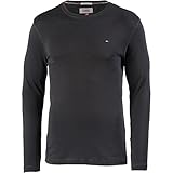 Tommy Jeans Herren Original Rib Langarm Langarmshirt Schwarz (TOMMY Black 078) Larg