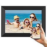 Digitaler Bilderrahmen WLAN, 8 Zoll HD IPS Touchscreen Elektronischer Fotorahmen mit 16 GB Speicher, Automatische Drehung, Einstellbarer Helligkeit, Teilen Sie Fotos/Videos über die F