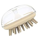 Tsikuxm Silikon-Shampoo-Pinsel-Duschhaar-Bürste Nasser trockener Haar-Kopfhaut-Massagebürstenwäscher für Dandruff Verschiedene Kopfhautarten - Gelb