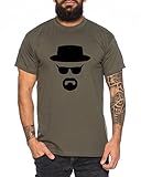 Heisenberg Herren T-Shirt Hermanos Bad Mr White Breaking, Farbe:Khaki;Größe:L