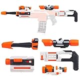Upgrade Zubehör Set für Nerf, Langes vorderes Rohr Vohrrohr Adapter Taschenlampe Zielfernrohr Rifle Butt für Stryfe/Modulus IonFire/Motorized/Modulus ECS-10 Series B