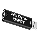 ELZO Video Capture Card, 4K 1080P 30fps HDMI zu USB 2.0 Video Capture Gerät, Video Audio Grabber für Spiele, Live-Streaming, Unterricht, Videok