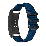 MoKo Uhrenarmband Kompatibel mit Samsung Gear Fit 2/Gear Fit 2 Pro, Nylon Armband Ersatzarmband Uhrband mit Doppelter Schnalle, Königb