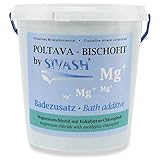 Magnesium Badesalz - Kristallines Bischofit Badezusatz mit Eukalyptus-Extrakt, 1300g - Magnesiumchlorid Hexahy