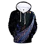 Herren Hoodies 3D Cool Print Casual Hoodie Langarm Lustige Neuheit Grafik Kapuzenpullover Sweatshirt mit Tasche für Outdoor, Dunkelblau4, XXXL