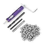 JIANHE 50 stücke Auto-Thread-Reparatur-Kit M8 x 2D. Edelsteine ​​Schraubenschraube Gewindeeinsätze Schraubenschlüsseleinsätze Bohren Tapgewinde Werkzeug Ex