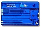 Victorinox 07222T2 Unisex – Erwachsene Taschenwerkzeug SwissCard Quattro Saphirtransparent,blau,S