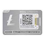 Ballet Real Litecoin (LTC) - Physisches Wallet mit Unterstützung für mehrere Kryptowährungen, Die einfachste Cold Storage Wallet für Kryptowährungen (1 Stück)