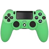 Jnsio Wireless Controller für PS4, Game Controller Gamepad mit Turbo/Touchpanel-Spielbrett mit doppelter Vibration/6-Axis Gyro Funktion/Mini-LED-Lenk