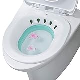 Bwelcam Bidet Bidetbecken,Faltbar Bidetschüssel Sitzbadewanne Sitzbäder, Sitzbad, Bidet Einsatz Toiletteneinsatz (grün)