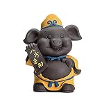 noyydh Keramik Lucky Pig Münze Bank Sparschwein Kreative Wohnzimmer Bücherregal Dekorationen Hochzeit Geburtstagsgeschenk (Color : Yellow)